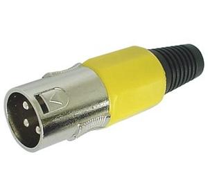 TOOL LAND FICHE XLR MALE NICKELEE 3 BROCHES - JAUNE