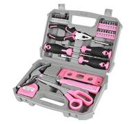 Tool Set 40pcs Pink Household DIY Tool Kit for Women Small Tool Box Set of Starter Basic Ladies Tools outil