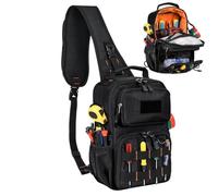 Tool Sling Bag, Waterproof Tool Organizer, Shoulder Strap, Portable Storage | Tool Sling Bag, Waterproof Storage Organizer, Shoulder Carrying Strap, Portable Tool Holder, Compact Size for Repairs and DIY