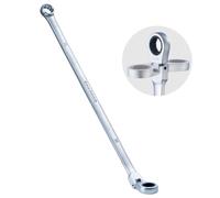 toolant Clé à cliquet extra longue, tête flexible et tête décalée fixe, clé mixte à double extrémité, acier CR-V, métrique 15 mm