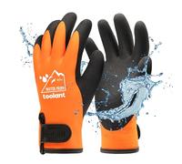 toolant Gants de travail 100% étanches pour hommes et femmes, gants de travail d'hiver pour temps froid, écran tactile, gants thermiques chauds, orange, taille XL
