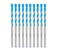 toolant Lot de 10 forets à béton et maçonnerie de 4 mm - Antichoc - Pour béton, verre, brique, plastique, ciment, carrelage, pointe de foret en carbure de résistance industrielle - 4 mm