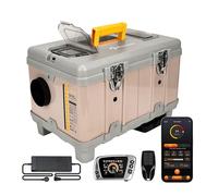 Toolbox Chauffage à air diesel portable 8 kW, 220-240 V CA et 12/24 V CC avec application Bluetooth et adaptateur UE, démarrage/arrêt automatique, mode plaque adaptative, chauffage diesel pour voiture