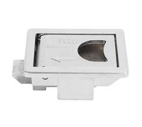 Toolbox Handle Latch 57x42mm | Zinc Alloy Flush Mount Lock for Oxidation Protection | Replacement Latch for Truck/RV/Caravan Tool Boxes | Chrome Plated, Fits 9mm Door Panels