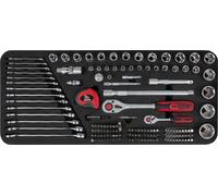 TOOLBOX Jeu de clés à douille et clés mixtes, 154 pièces