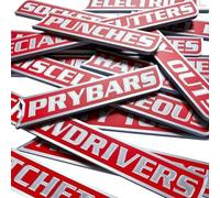 Toolbox Labels Magnetic | 12 Pieces 3D Printed Reusable Organization Stickers - Magnetic Tool Box Organization Labels | For Drawers Cabinets Metal Surfaces