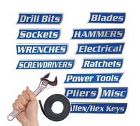 Toolbox Labels Magnetic - with Magnet Stickers Drawer Tags | Toolbox Magnetic Labels | for Identifying Carts Garage Cabinet Workshop Household
