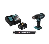 Toolbrothers Mètre pliant + DHP 482 RF1 Perceuse-visseuse à percussion sans fil 18 V 62 Nm + 1x batterie 3,0 Ah + chargeur