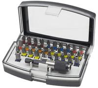 Toolchest TC32v1 PRO Coffret de 32 embouts de vissage (embouts SL, PH, PZ, HEX et TRX) avec porte-embout et clip de ceinture