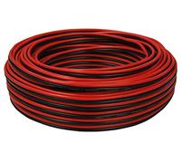 toolcity Câble d'enceinte (toron jumelé) 2 x 1,50 mm² (câble d'enceinte/câble audio) 20 m Rouge/noir