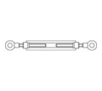 TOOLCRAFT 1066895 Tendeur à écrou M6 acier inoxydable A2 DIN 1480 1 pc(s)