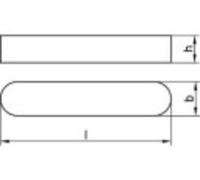 TOOLCRAFT 1067253 Clavette parallèle DIN 6885 acier inoxydable A4 25 pc(s)
