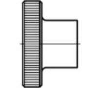 TOOLCRAFT 107579 Écrou moleté M10 DIN 466 acier 25 pc(s)