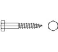 TOOLCRAFT 109321 Vis hexagonale 10 mm 120 mm 6 pans extérieurs DIN 571 acier galvanisé 50 pc(s)
