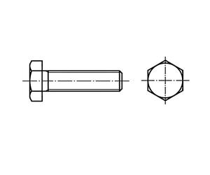 TOOLCRAFT 128224 Lot de 100 vis à tête hexagonale M6 25 mm en acier DIN 933