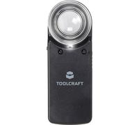 TOOLCRAFT 1303080 Loupe à main avec éclairage LED Facteur d'agrandissement : 15 x Taille de la lentille : (Ø) 20 mm