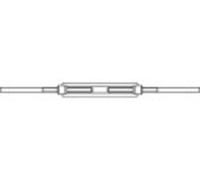 TOOLCRAFT 136596 Tendeur à vis avec 2 extrémités à souder M16 acier étamé par galvanisation DIN 1480 1 pc(s)