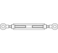 TOOLCRAFT 136614 Tendeur à vis œillet-œillet M14 acier étamé par galvanisation DIN 1480 1 pc(s)