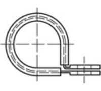 TOOLCRAFT 137678 Collier pour tuyau Colliers de fixation 20 mm En acier zingué galvanisé 50 pc(s)