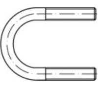 TOOLCRAFT 137779 Etrier rond en acier acier galvanisé M10 100 pc(s)