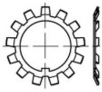 TOOLCRAFT 137816 Rondelle de blocage Ø intérieur: 75 mm Ø extérieur: 104 mm DIN 5406 acier 10 pc(s)