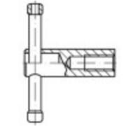 TOOLCRAFT 137874 Écrou à broche M10 DIN 6307 acier bruni 1 pc(s)