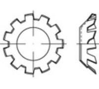 TOOLCRAFT 138393 Rondelle dentée Ø intérieur: 4.3 mm DIN 6797 Acier à ressort étamé par galvanisation 250 pc(s)