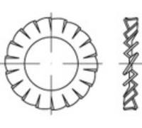 TOOLCRAFT 138449 Rondelle à dents chevauchantes Diamètre intérieur: 2.7 mm DIN 6798 Acier à ressort étamé par galvanisation 500 pc(s)