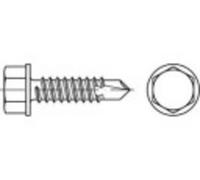 TOOLCRAFT 141343 Vis autoforeuse 4.2 mm 13 mm 6 pans extérieurs DIN 7504 acier étamé par galvanisation 100 pc(s)