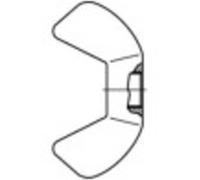 TOOLCRAFT 159819 Écrou à oreilles M4 acier étamé par galvanisation 500 pc(s)