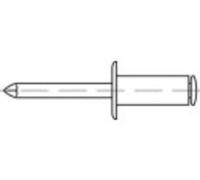 TOOLCRAFT 159918 Rivet aveugle ouvert (Ø x L) 3 mm x 16 mm aluminium acier 500 pc(s)