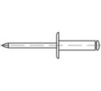TOOLCRAFT 160087 Rivet aveugle ouvert (Ø x L) 5 mm x 16 mm aluminium acier 500 pc(s)