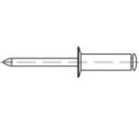 TOOLCRAFT 160174 Rivet aveugle ouvert (Ø x L) 3 mm x 6 mm acier acier 500 pc(s)