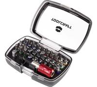 TOOLCRAFT 1613599 Jeu d'embouts 32 pièces vis à fente, cruciforme Phillips, vis Pozidriv, 6 pans intérieurs, profil en