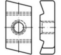 TOOLCRAFT 161574 Plaque filetée pour vis à tête rectangulaire M16 acier étamé par galvanisation 50 pc(s)