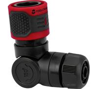 Toolcraft Raccord coudé 2302358 pour tuyau Ø 13 mm (1/2") Rouge/Noir