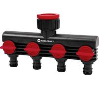 TOOLCRAFT 2302371 plastique Distributeur d'eau 4 voies 26,44 mm (3/4\ ) (filet ext.), 33,25 mm (1\