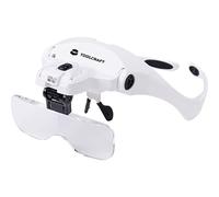 TOOLCRAFT 2469761 Lunettes-loupe avec éclairage LED Grossissement: 3.5 x, 2.5 x, 2.0 x, 1.5 x, 1.0 x Lentille: (L x l) 95 mm x 34