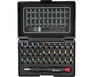 TOOLCRAFT 809204 Jeu dembouts 31 pièces vis à fente, cruciforme Phillips, vis Pozidriv, 6 pans intérieurs, TORX® intérieur