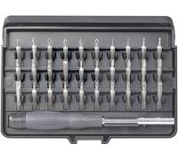 TOOLCRAFT 820935 Jeu d'embouts 31 pièces vis à fente, cruciforme Phillips, vis Pozidriv, 6 pans in