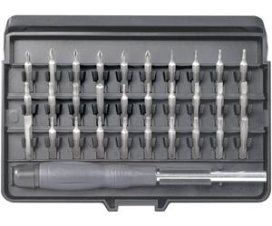 TOOLCRAFT 820935 Jeu d'embouts 31 pièces vis à fente, cruciforme Phillips, vis Pozidriv, 6 pans intérieurs, TORX® intérieur