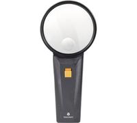 TOOLCRAFT 821031 821031 Loupe à main avec éclairage LED Grossissement: 2 x, 4 x Lentille: (Ø) 75 mm