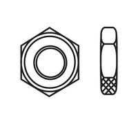 TOOLCRAFT 827821 àcrou hexagonal M5 DIN 439 acier galvanisé 100 pc(s)