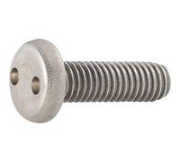 Toolcraft 88111 Lot de 10 vis à tête bombée M4 16 mm à deux trous en acier inoxydable
