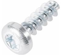 TOOLCRAFT 88200-8 Vis autotaraudeuse pour plastique 3 mm 8 mm profil Torx acier galvanisé 100 pc(s)