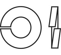 TOOLCRAFT B3 D127-A2 194680 Rondelle Grower Ø intérieur: 3.1 mm M3 DIN 127 acier inoxydable A2 100 pc(s)