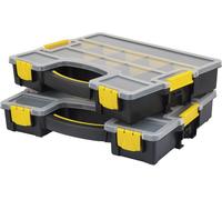 TOOLCRAFT Boîte de rangement (L x l x H) 370 x 286 x 140 mm Nombre de compartiments: 15 séparations variables Contenu 2 pc(s)