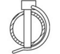 TOOLCRAFT Goupilles clips acier 10x60x32 gaZn(25) En acier zingué galvanisé 25 pc(s)