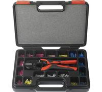 TOOLCRAFT HJ540168BC-A1A5 TO-7104990 Set d'outils de sertissage 168 pièces pour connecteurs thermorétractables, pour raccords à