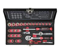 TOOLCRAFT Jeu de clés à douille métrique 1/4\ (6.3 mm) 36 pièces 826363